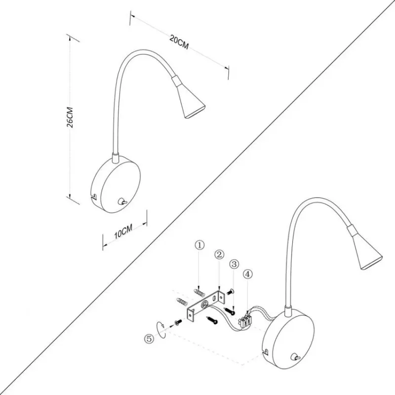 applique-murale-liseuse-led-avec-interrupteur-spot-patere-orientable-inox