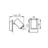 Plafonnier blanc applique 1 tête orientables EVALO EL-1I W-SR
