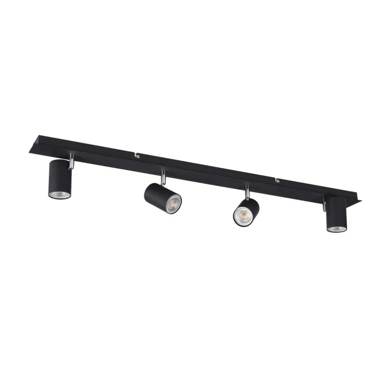Plafonnier noir applique 4 têtes orientables-EVALO EL-4I B-SR