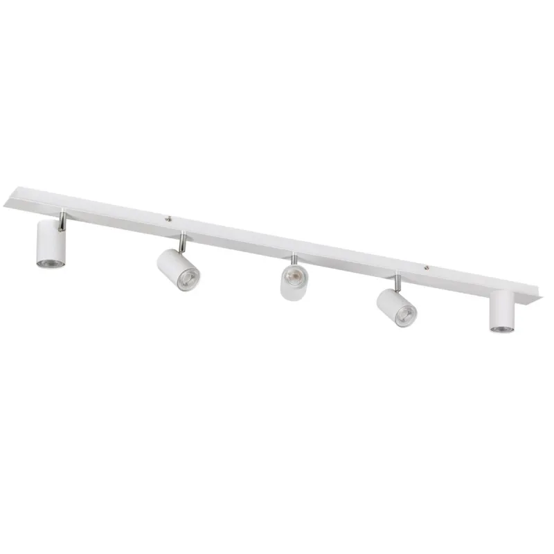 Plafonnier blanc applique 5 têtes orientables-EVALO EL-5I W-SR
