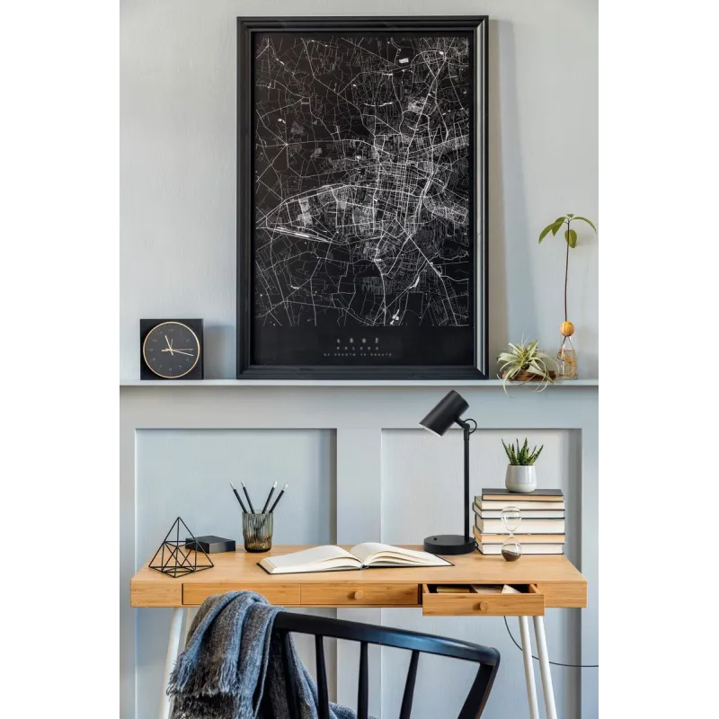 Lampe de table noire AGZAR E14 B