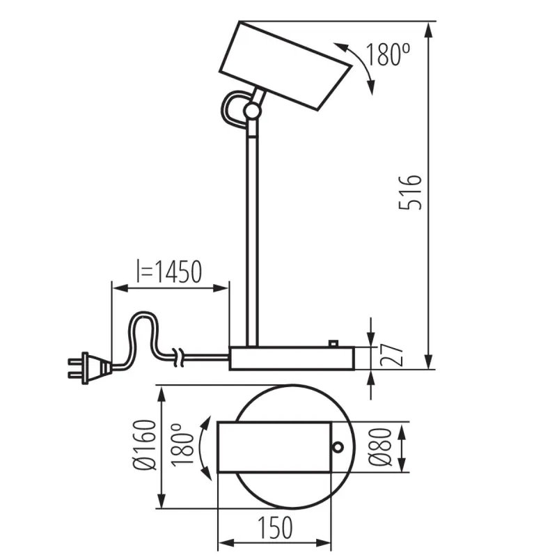 Lampe de table blanche AGZAR E14 W