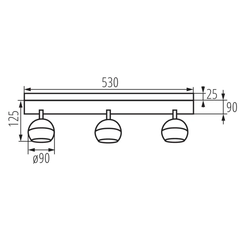 Plafonnier blanc applique 3 têtes orientable GALOBA EL-3I W