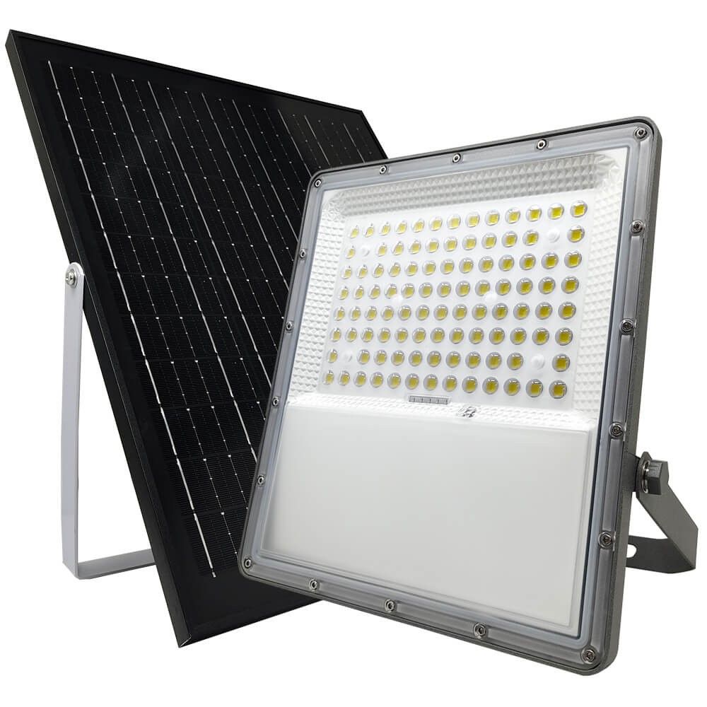 100W SMD 2835108 LED Projecteur LED de synchronisation à énergie solaire  avec télécommande