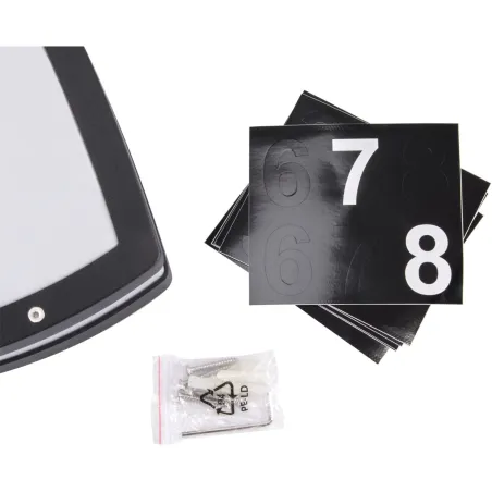 SOLINA LED L 8W noir 4000k applique numéro porte