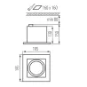 MATEO ES111 DLP-150-W encastrable carré blanc orientable