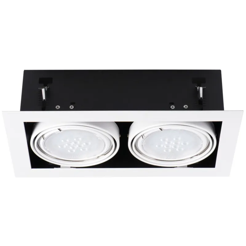 MATEO ES DLP-250-W encastrable carré blanc 2x orientables