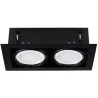 MATEO ES DLP-250-B encastrable carré noir 2x orientables