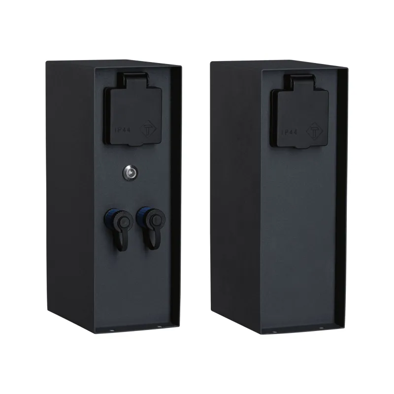 Colonne prises Plug & Shine Rio Sensor IP44 anthracite Ext. 2*230 V 2*24 V