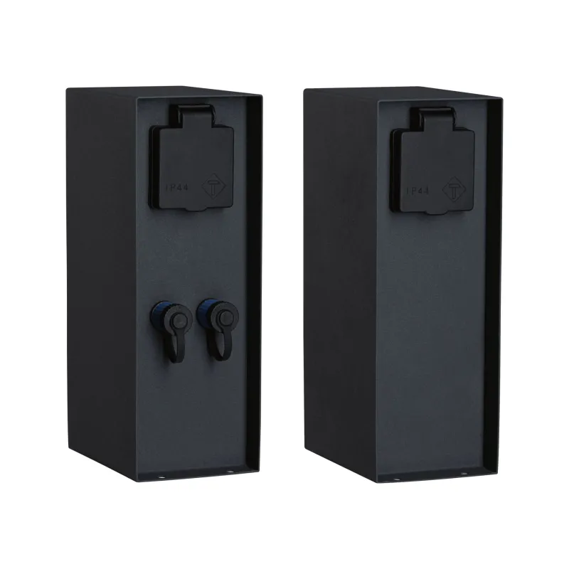 Colonne de prises Plug & Shine Rio IP44 anthracite Ext. 2*230 V 2*24 V