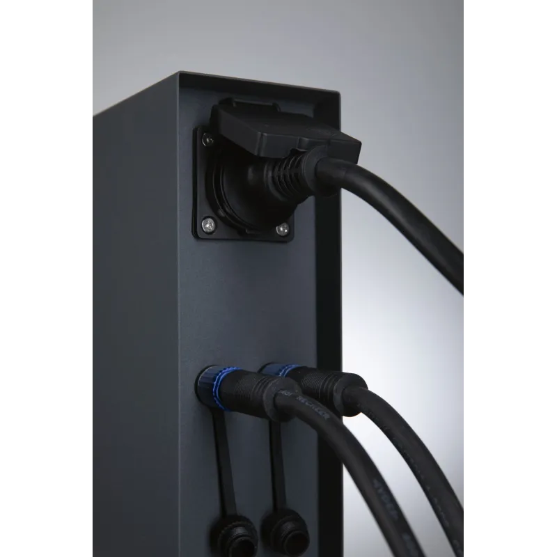 Colonne de prises Plug & Shine Rio IP44 anthracite Ext. 2*230 V 2*24 V