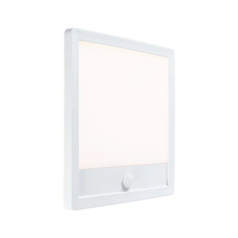 Ext. 230 V Lamina carré PIR blanc IP44 14 W 2200 K-3000 K