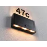Numéro de maison extérieur solaire Neda IP44 PIR anthracite resp. insectes