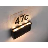 Numéro de maison extérieur solaire Neda IP44 PIR anthracite resp. insectes