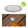 Encastré de sol extérieur 230 V déco IP67, 2,2 W, rond