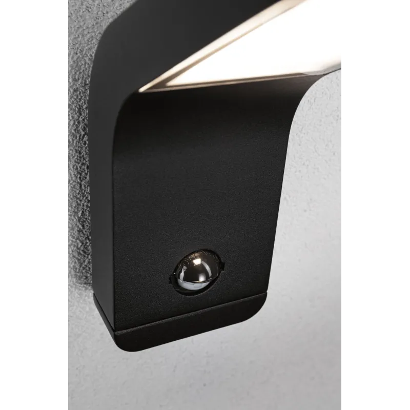 Applique extérieure 230V Kulma PIR IP44 3000 K 7,5 W anthracite