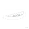 applique-blanche-incurve-double-eclairages-platres-culot-r7s
