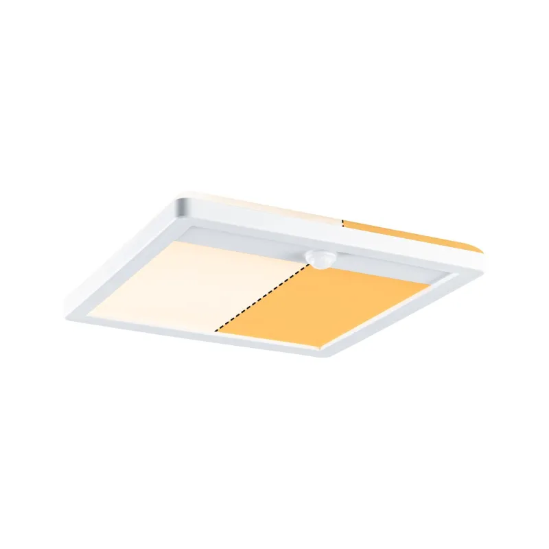 Ext. 230 V Lamina carré PIR blanc IP44 14 W 2200 K-3000 K
