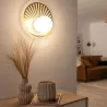 applique murale soleil doré douille e14