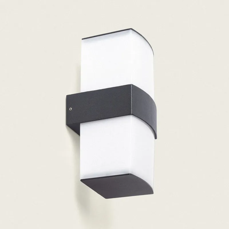 applique-murale-exterieur-noire-design-double-eclairage-led-12w-etanche-180mm