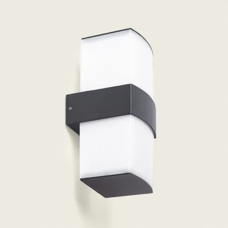 applique-murale-exterieur-noire-design-double-eclairage-led-12w-etanche-180mm