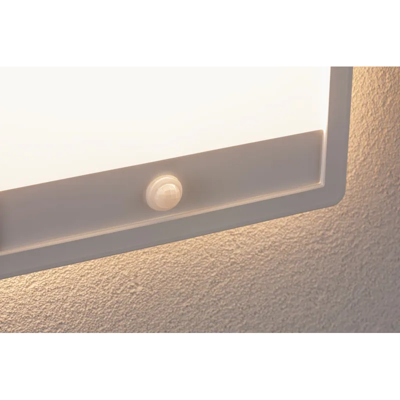 Ext. 230 V Lamina carré PIR blanc IP44 14 W 2200 K-3000 K
