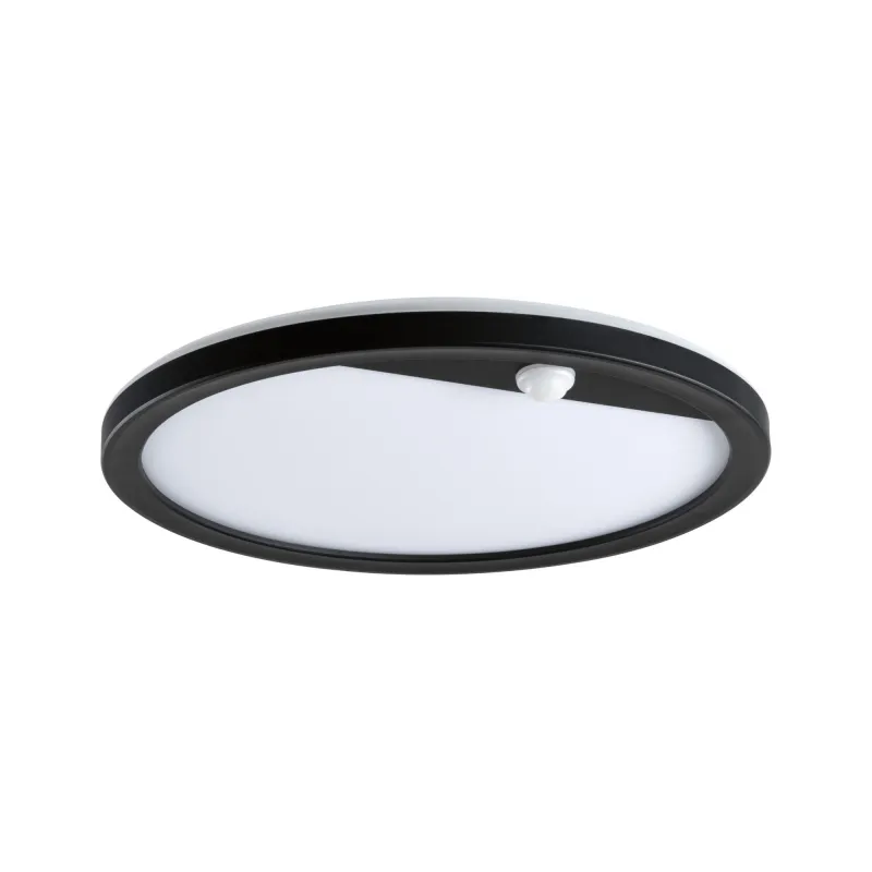 Ext. 230 V Lamina rond PIR noir IP44 14 W 2200 K-3000 K