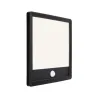 Ext. 230 V Lamina carré PIR noir IP44 14 W 2200 K-3000 K