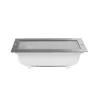 SPOT LED ENCASTRABLE E27 IP44 RECTANGLE INOX 304