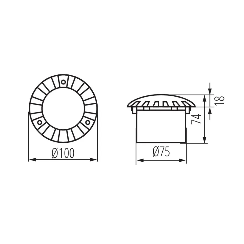 Encastré de sol extérieur ROGER DL-LED12