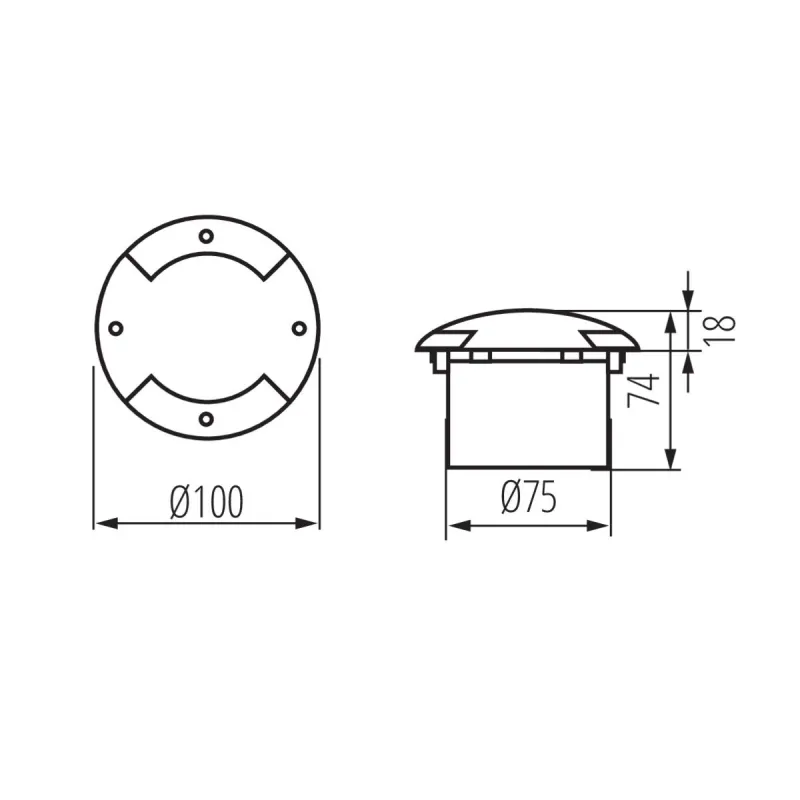 Encastré de sol extérieur ROGER DL-2LED6