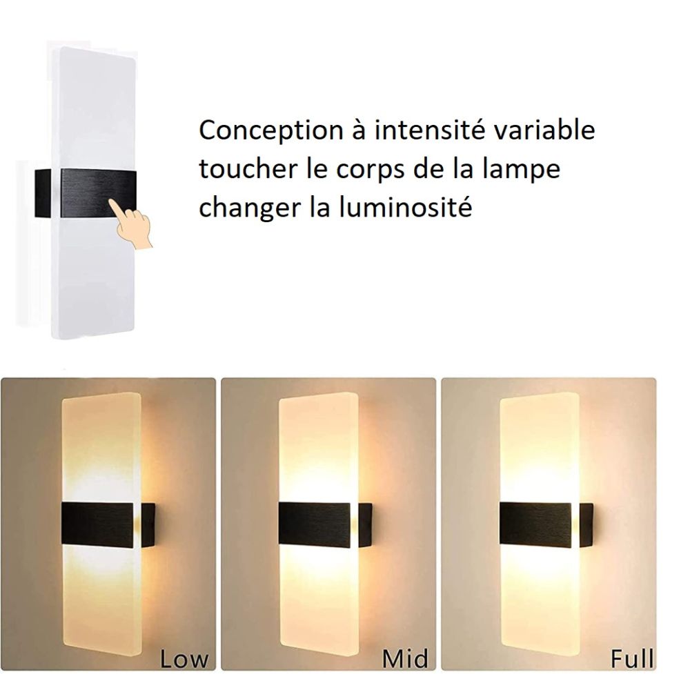 Applique murale LED à capteur infrarouge photosensible, sans fil