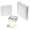 plafonnier carre blanc 18w led installation en saillie 