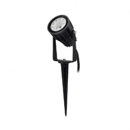 PROJECTEUR piquet EXTERIEUR LED NOIR 230V 6W RGB+BLANC CCT IP65
