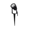 PROJECTEUR piquet EXTERIEUR LED NOIR 230V 6W RGB+BLANC CCT IP65