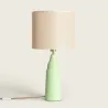 lampe-a-poser-metal-vert-et-abat-jour-culot-e27