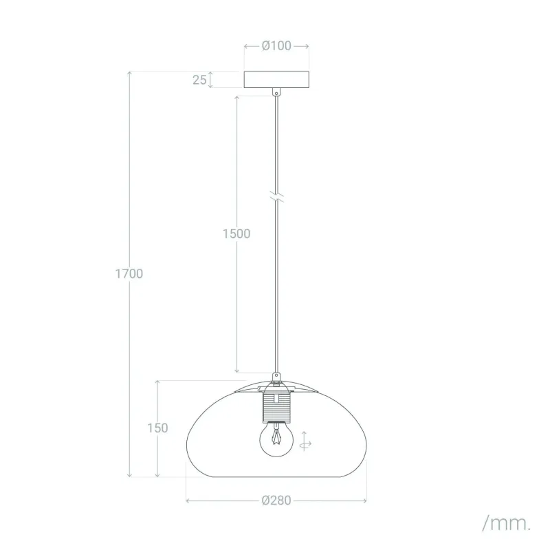 suspension-socle-noir-et-verre-ambre-culot-e27