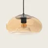 suspension-socle-noir-et-verre-ambre-culot-e27