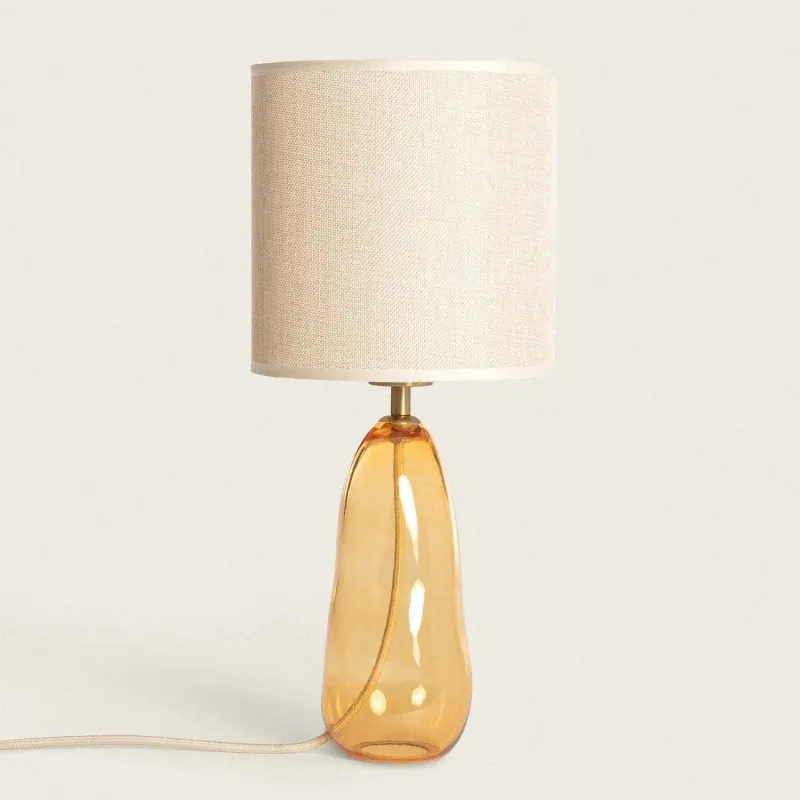 lampe-a-poser-verre-et-abat-jour-textile-culot-e27