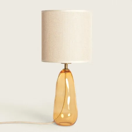 lampe-a-poser-verre-et-abat-jour-textile-culot-e27