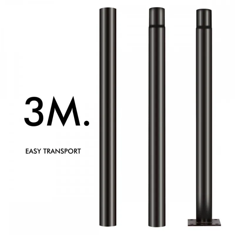 mat-poteau-4-metres-pour-tete-tete-visser-eclairage-public-noir