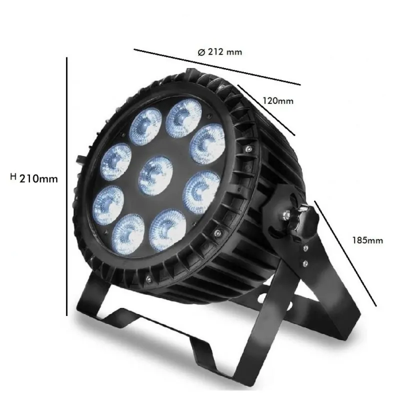 projecteur-led-par-led-90w-rgbw-ip65-dmx-scene-evenementiel