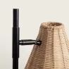 lampe-a-poser-metal-noir-culot-e14-abat-jour-rotin