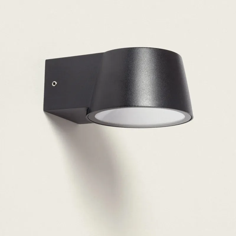 Applique murale extérieur noire éclairage bas led 6w-3000k