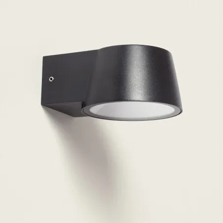 Applique murale extérieur noire éclairage bas led 6w-3000k