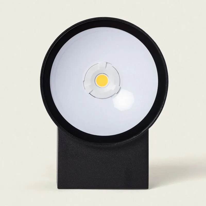Applique murale extérieur noire éclairage bas led 6w-3000k