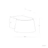 Applique murale extérieur noire éclairage bas led 6w-3000k