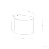 Applique murale extérieur noire éclairage bas led 6w-3000k