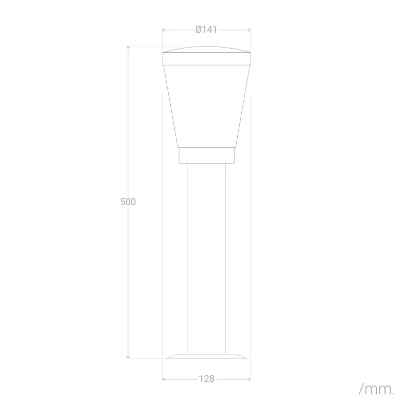 borne-de-jardin-50cm-inox-culot-e27-ip44-220v