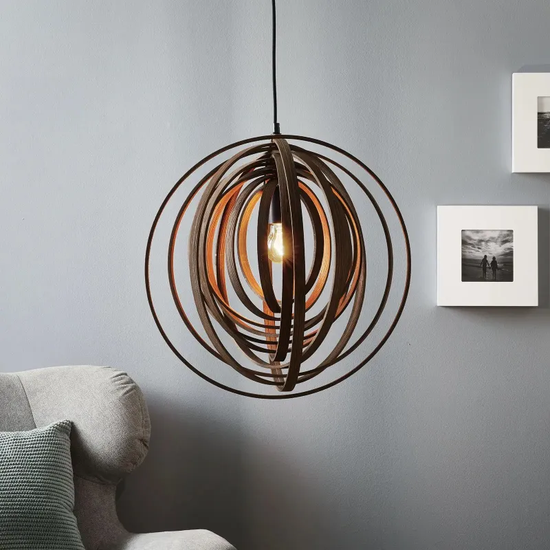 TRIO Suspension intérieur couleur bois BOOLAN - Pas cher